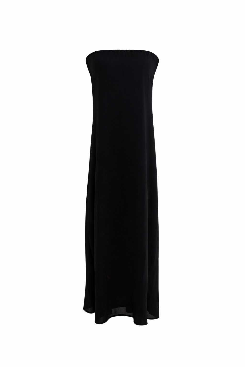 Robe longue noire minimaliste fabriquée en France