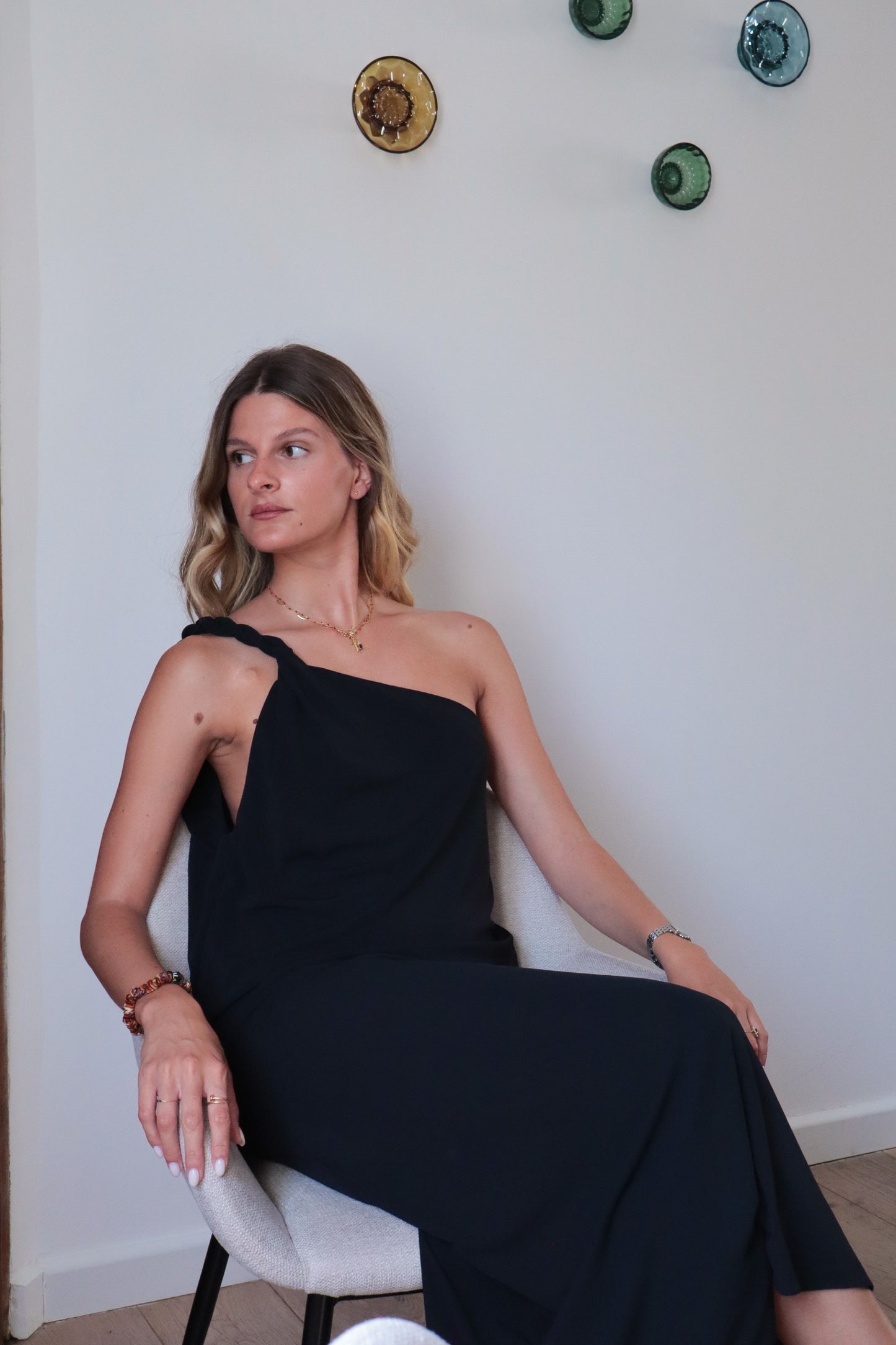 Robe longue One shoulder