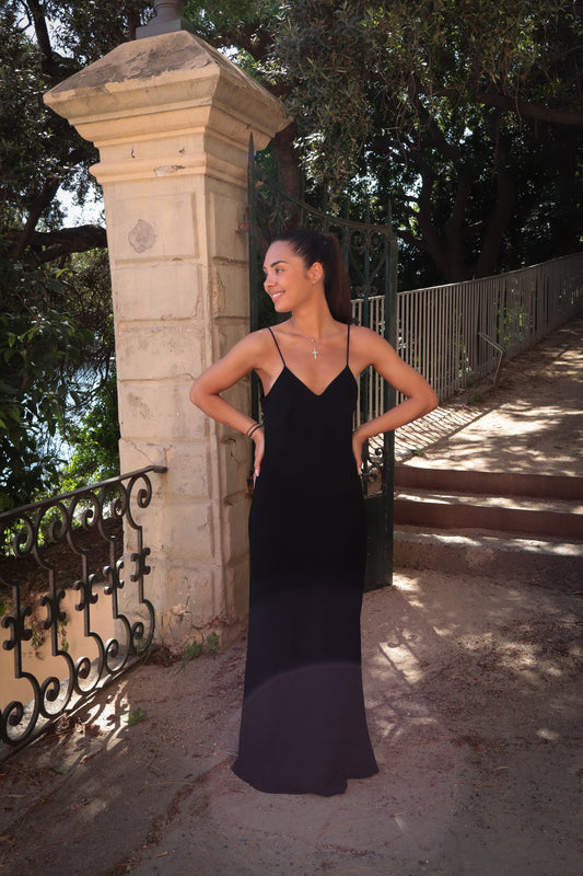 Robe longue à bretelles